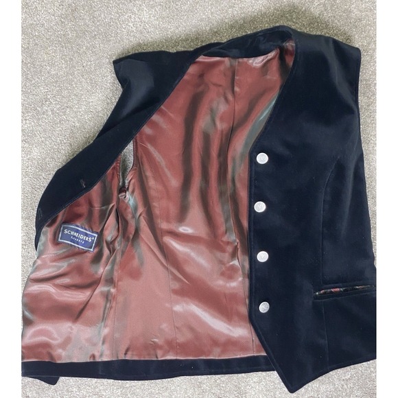 Schneiders Vest Velvet Black Womens Size 10 Lined - Picture 3 of 8